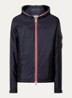 Evettes gewatteerd jack met donsvulling en logo - Donkerblauw