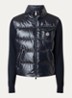 Fijngebreid vest met gewatteerd voorpand - Donkerblauw