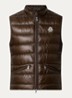 Gui gewatteerde bodywarmer met donsvulling en logo - Bruin