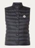 Liane gewatteerde bodywarmer met donsvulling en logo - Zwart
