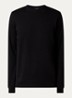 Longsleeve met logo- en backprint  - Zwart