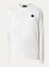 Longsleeve met logo- en backprint  - Gebroken wit