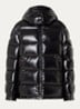 Maire puffer jack met donsvulling en afneembare capuchon - Zwart