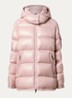 Maire puffer jack met donsvulling en afneembare capuchon - Lichtroze
