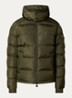 Maya puffer jack met donsvulling en afneembare capuchon - Bronsgroen