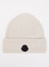 Muts in kasjmierblend met logo - Beige