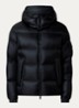 Puffer jack met donsvulling en ritszakken - Zwart