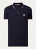 Regular fit polo van piqué katoen met logo - Donkerblauw