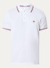 Regular fit polo van piqué katoen met logo - Wit
