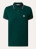 Regular fit polo van piqué katoen met logo - Donkergroen