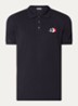 Regular fit polo van piqué katoen met logoborduring - Blauw
