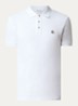 Regular fit polo van piqué katoen - Wit