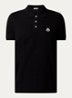 Regular fit polo van piqué katoen - Zwart