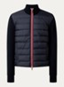 Ribgebreid vest met gewatteerd voorpand en donsvulling - Donkerblauw