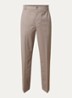 Sportivo straight fit pantalon in scheerwolblend met steekzakken - Zand