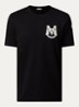 T-shirt met logoborduring - Zwart