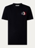 T-shirt met logoborduring - Donkerblauw