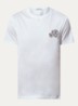 T-shirt met logoborduring - Wit