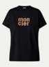 T-shirt met logoborduring - Zwart