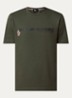 T-shirt met logoprint - Legergroen