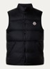 Tuquerouye gewatteerde bodywarmer met donsvulling en logo - Zwart