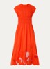 MMAria midi jurk met broderie - Oranje