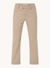 MMEllen mid waist straight fit cropped chino met steekzakken - Lichtbruin