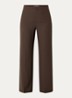 MMLeya Miley high waist wide fit pantalon met steekzakken - Donkerbruin