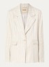 MMNancy Miriam blazer in linnenblend met streepprint - Beige