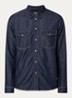 MMNatalie blouse van chambray met borstzakken - Donkerblauw