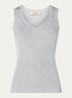 MMRelena tanktop met lurex - Zilver