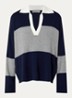 MMWylie Tani fijngebeide pullover in kasjmierblend - Donkerblauw