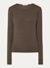 Lucia longsleeve met ronde hals - Donkerbruin