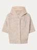 Timmy fijngebreid vest in wolblend met capuchon - Beige