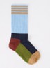 Lilo ribgebreide sokken in katoenblend - Blauw