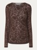 Brigetta top met bloemenprint - Bruin