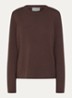 MSCHAgatha East fijngebreide pullover met ronde hals - Bruin