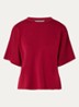 MSCHMaelee T-shirt met siernaad - Donkerrood