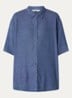 MSCHViana blouse van linnen - Staalblauw