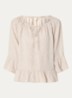 MSCHViana tuniek in linnenblend met strikkraag - Beige