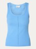 Tanktop met ribstructuur - Blauw