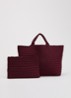 St Barths Medium shopper met uitneembaar etui - Bordeauxrood