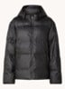 Fox puffer jack met afneembare capuchon - Zwart