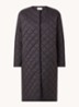 Jullia gewatteerde jas met quilted patroon - Zwart