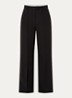 Sury high waist loose fit pantalon met steekzakken - Zwart