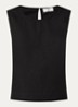 Svetlana top in linnenblend met strikdetail - Zwart