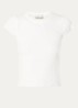 Tirra top met ribstructuur - Gebroken wit