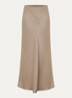 Vicky maxi rok van satijn - Taupe