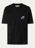 Dolphin T-shirt met logo- en backprint - Zwart