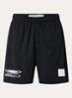 Straight fit korte broek met ritszakken - Blauw